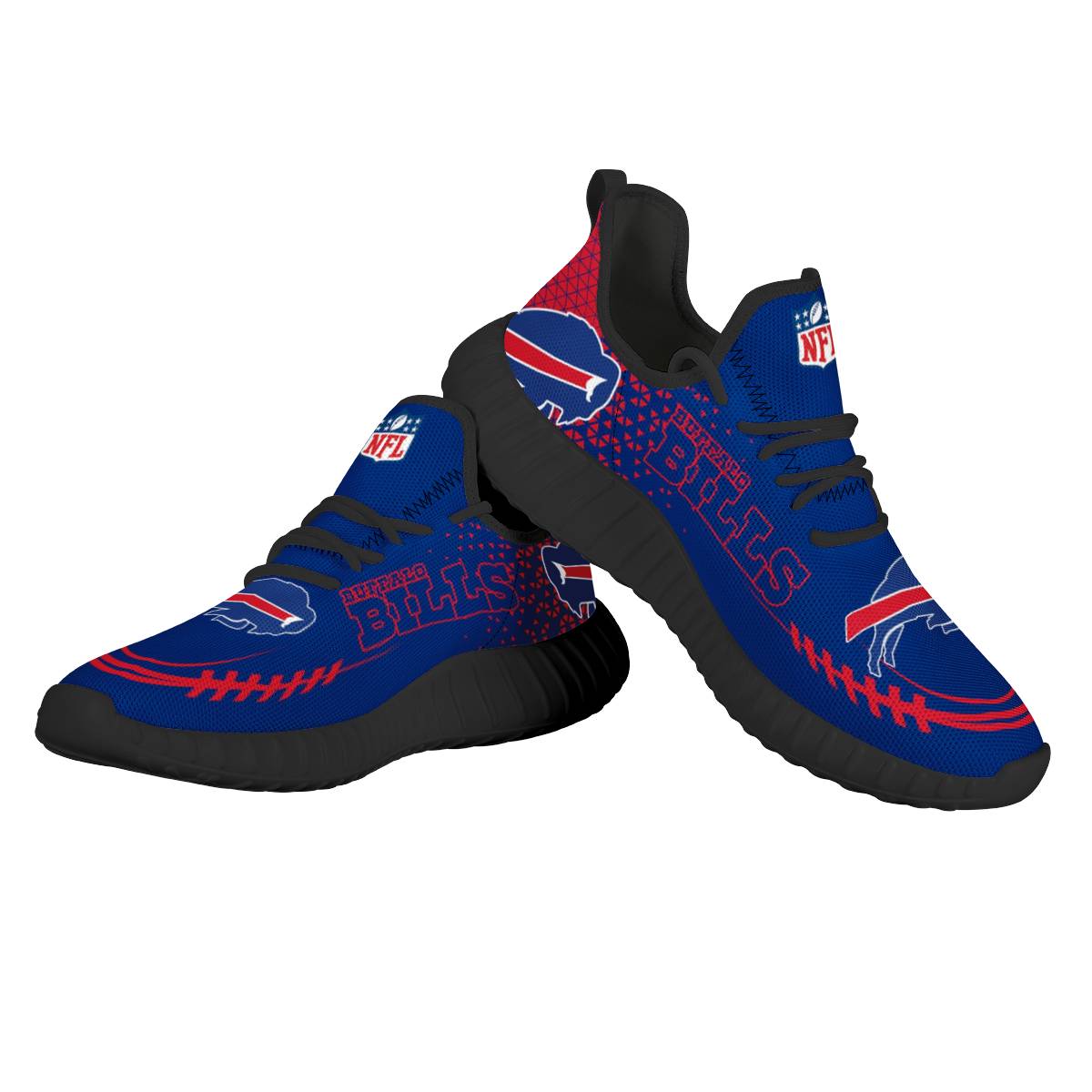 Men's Buffalo Bills Mesh Knit Sneakers/Shoes 001